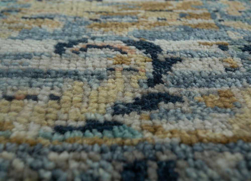 Dywan wełniany - 300 x 240 cm - morski błękit