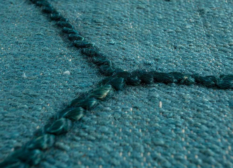 Dywan wełniany - 240 x 150 cm - morski błękit