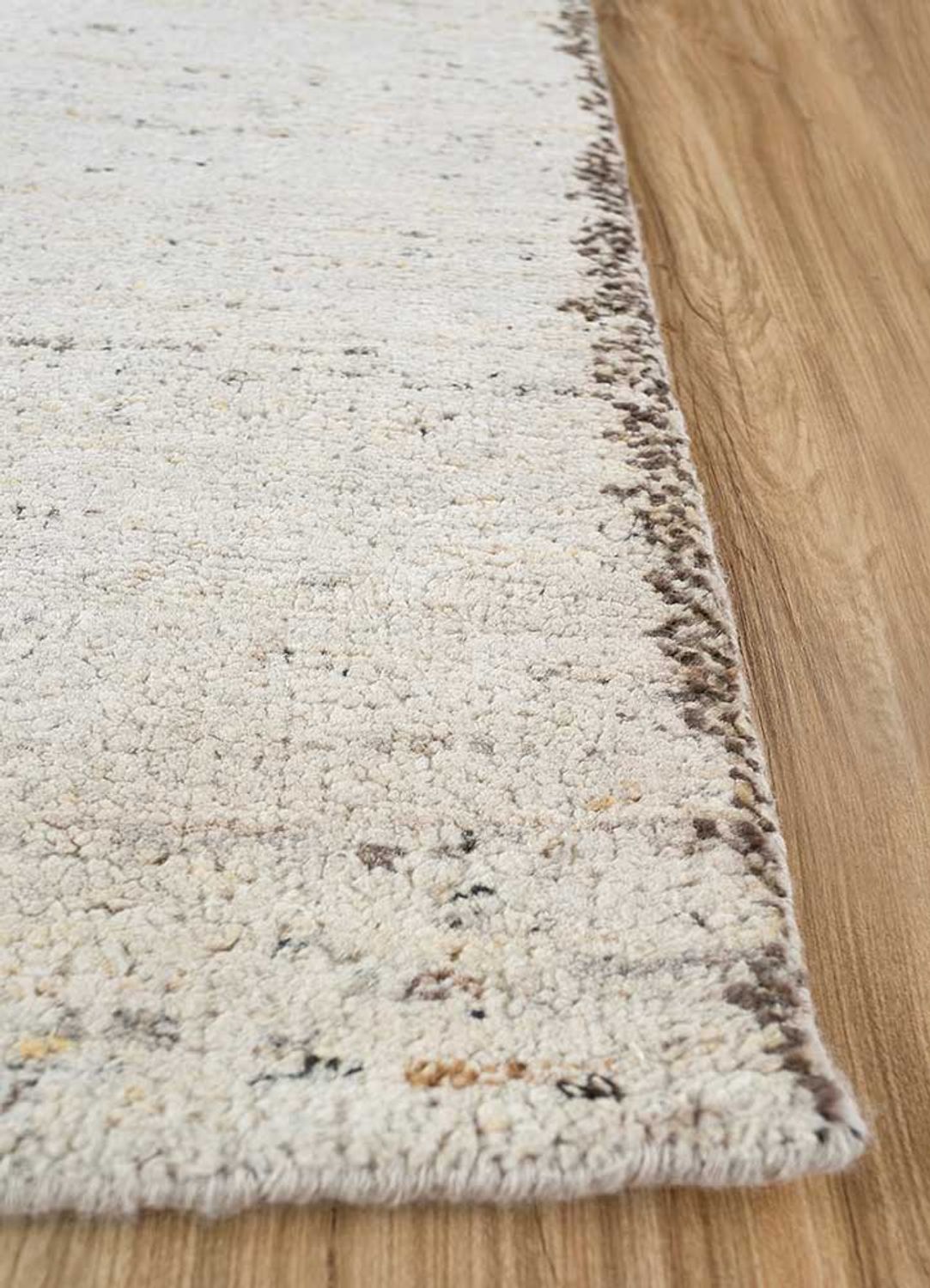 Dywan wełniany - 300 x 240 cm - naturalna biel