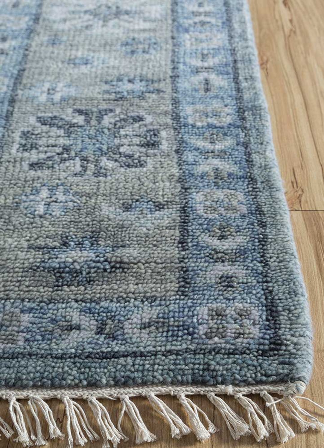 Dywan wełniany - 300 x 200 cm - ciemnoniebieski