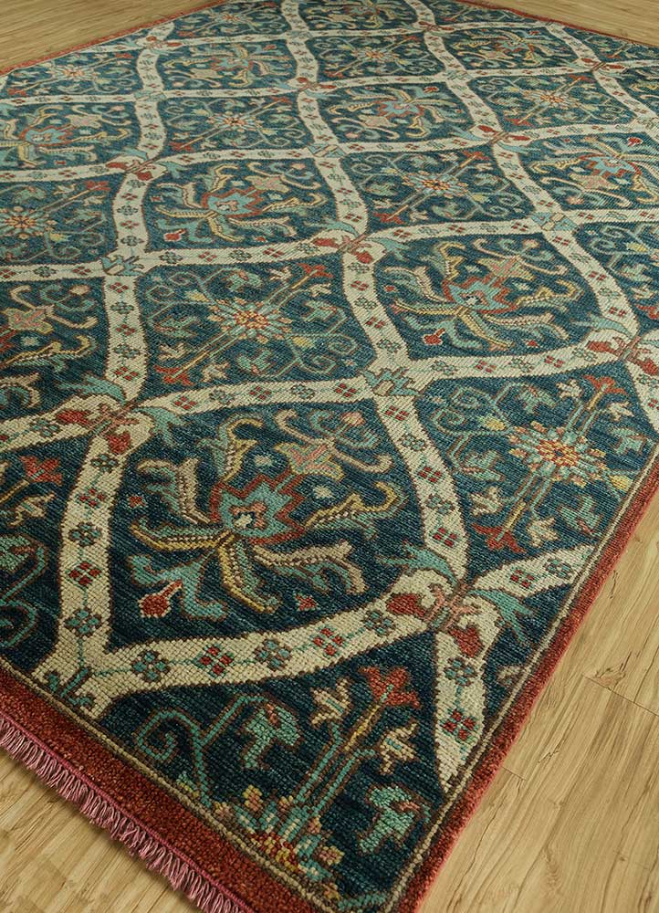 Dywan wełniany - 300 x 200 cm - ciemna zieleń