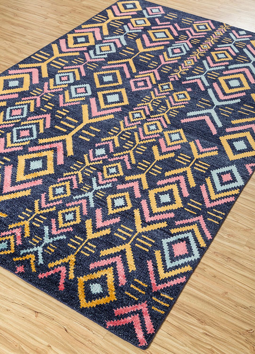 Dywan wełniany - 300 x 200 cm - niebieski