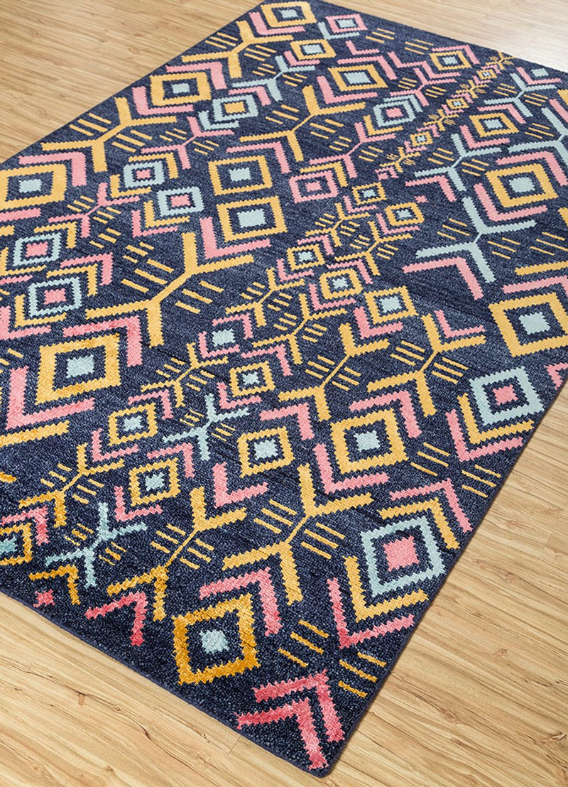 Dywan wełniany - 300 x 200 cm - niebieski