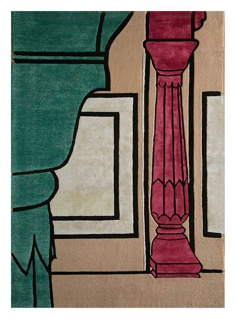 Dywan wełniany kształt specjalny  - 270 x 180 cm - pomarańczowy