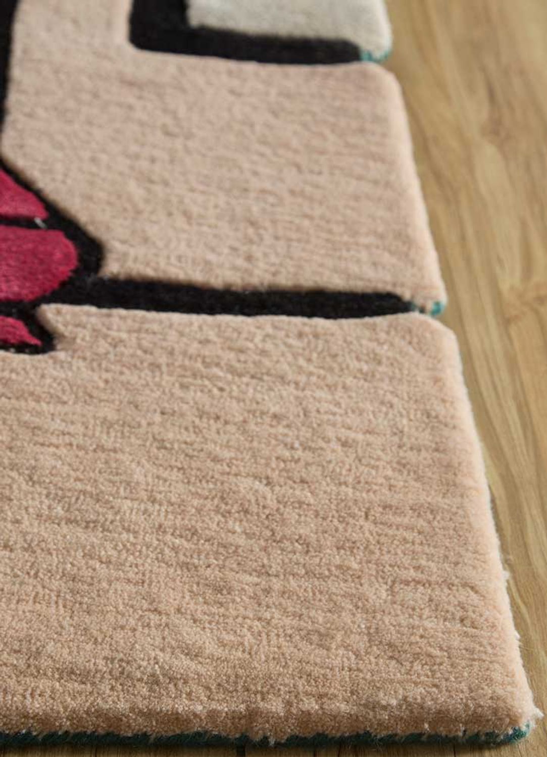 Dywan wełniany kształt specjalny  - 270 x 180 cm - pomarańczowy