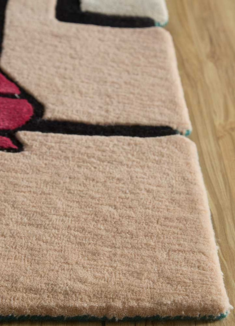 Dywan wełniany kształt specjalny  - 270 x 180 cm - pomarańczowy