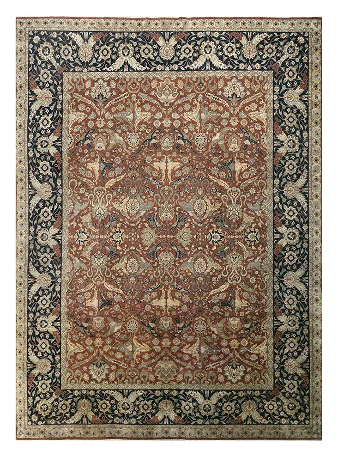 Dywan wełniany - 450 x 360 cm - pomarańczowy