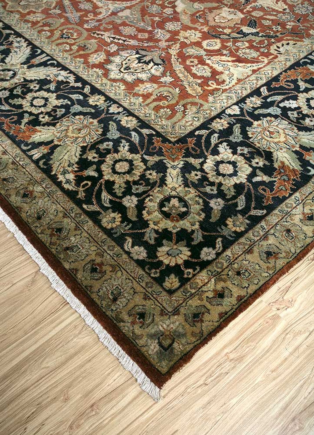 Dywan wełniany - 450 x 360 cm - pomarańczowy