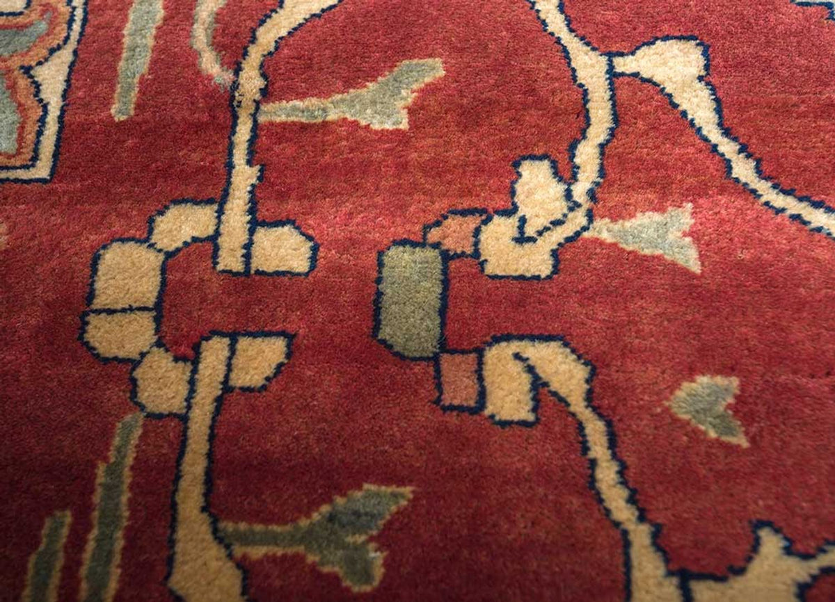 Dywan wełniany - 435 x 360 cm - niebieski