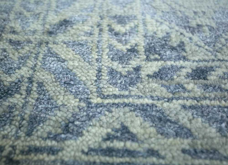 Dywan wełniany - 435 x 360 cm - jasnoniebieski