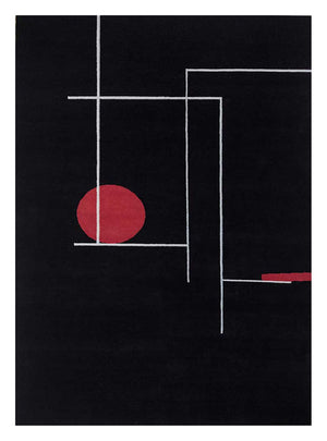 Dywan wełniany - 270 x 180 cm - czarny