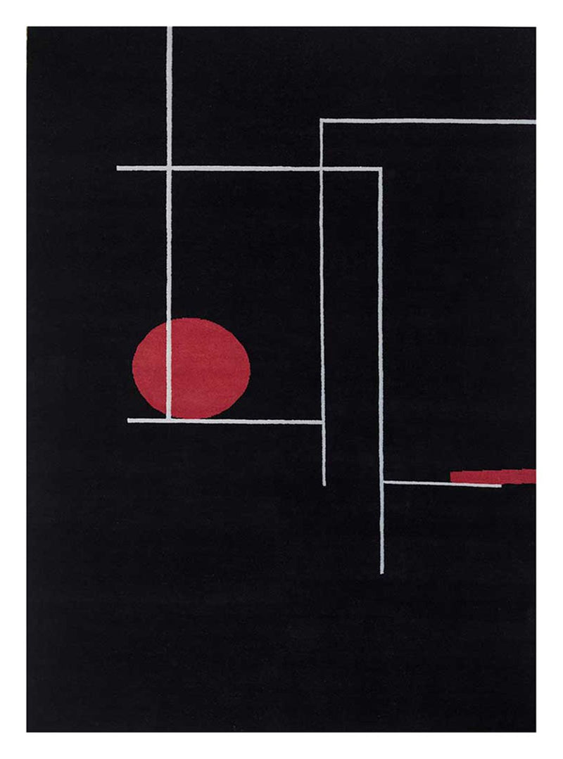 Dywan wełniany - 270 x 180 cm - czarny