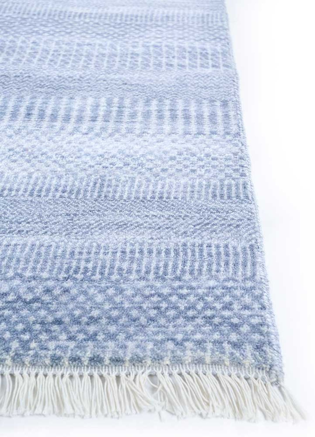 Dywan wełniany - 360 x 270 cm - niebieski