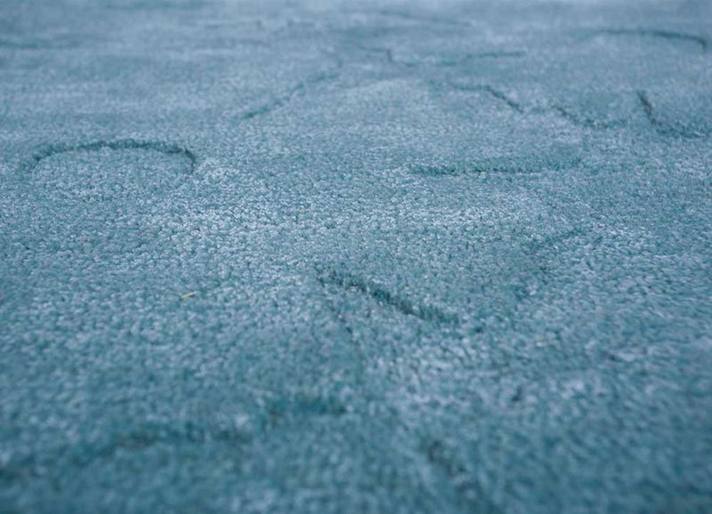 Dywan wełniany - 270 x 180 cm - turkusowy