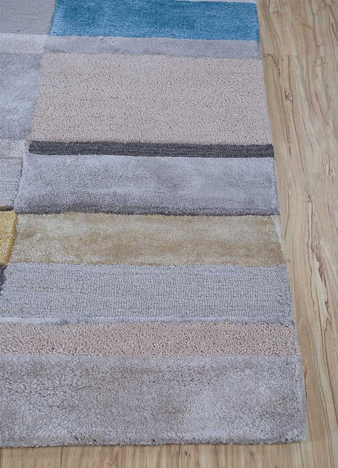 Dywan wełniany - 270 x 180 cm - srebrny