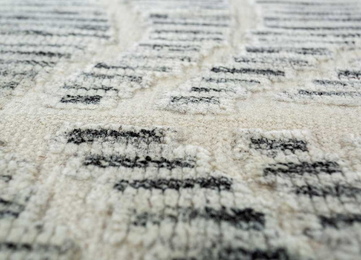 Dywan wełniany - 300 x 240 cm - szary