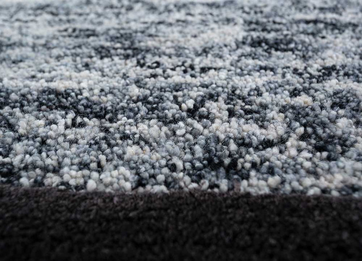 Dywan wełniany - 270 x 180 cm - czarno-biały