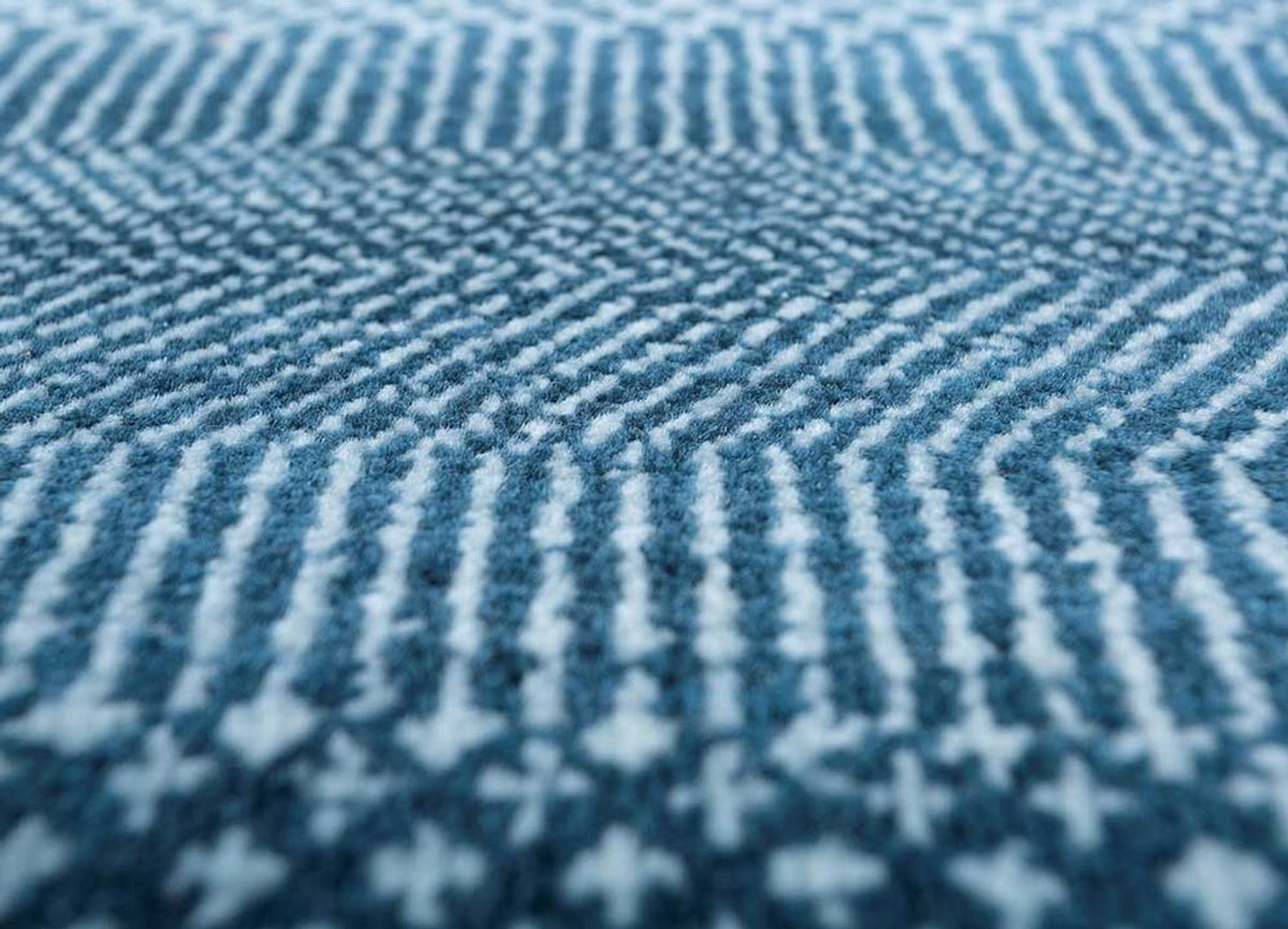 Dywan wełniany - 360 x 270 cm - ciemnoniebieski