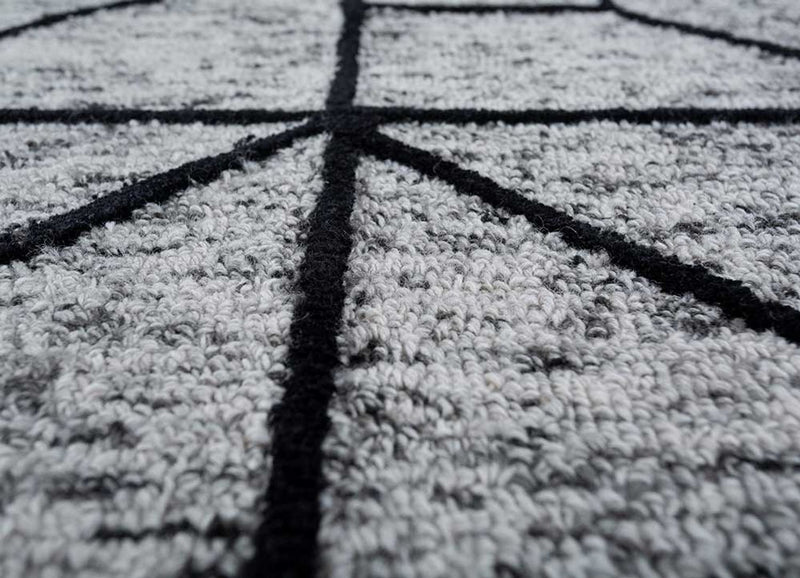 Dywan wełniany - 330 x 240 cm - szary