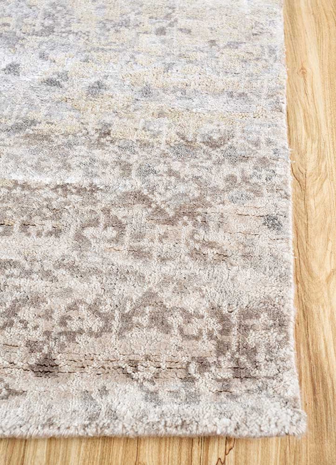 Dywan wełniany - 300 x 240 cm - szary