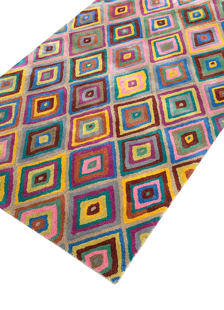 Dywan wełniany - 165 x 105 cm - złoto