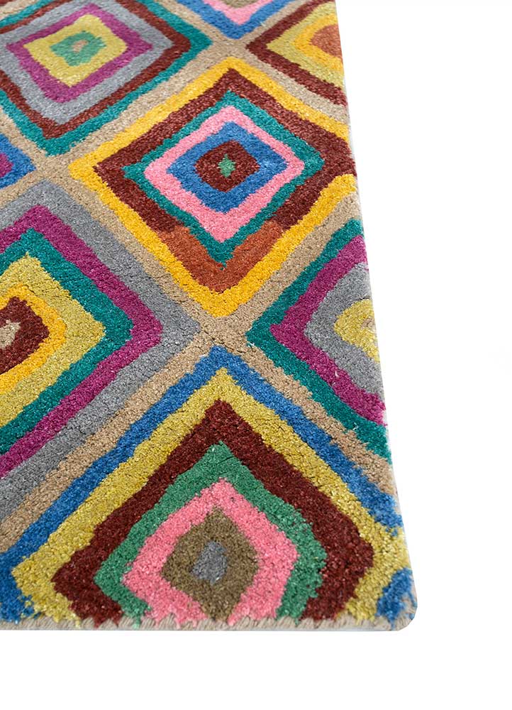 Dywan wełniany - 165 x 105 cm - złoto