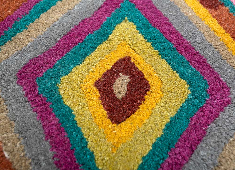 Dywan wełniany - 165 x 105 cm - złoto