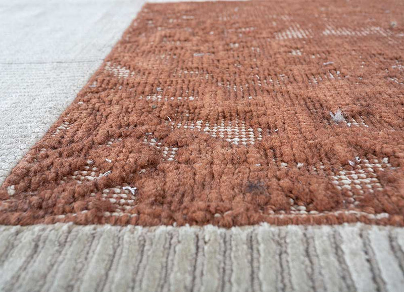 Dywan wełniany kształt specjalny  - 180 x 150 cm - kremowy