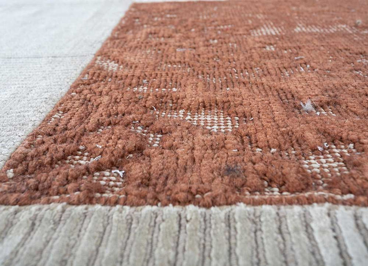 Dywan wełniany kształt specjalny  - 180 x 150 cm - kremowy