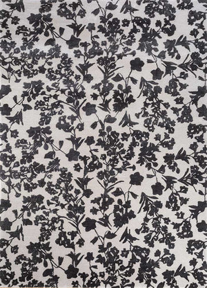 Dywan wełniany - 270 x 180 cm - czarno-biały