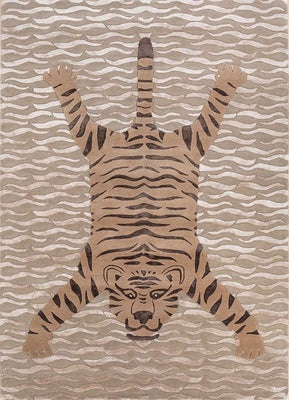 Dywan wełniany - 270 x 180 cm - beżowy