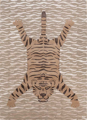 Dywan wełniany - 270 x 180 cm - beżowy