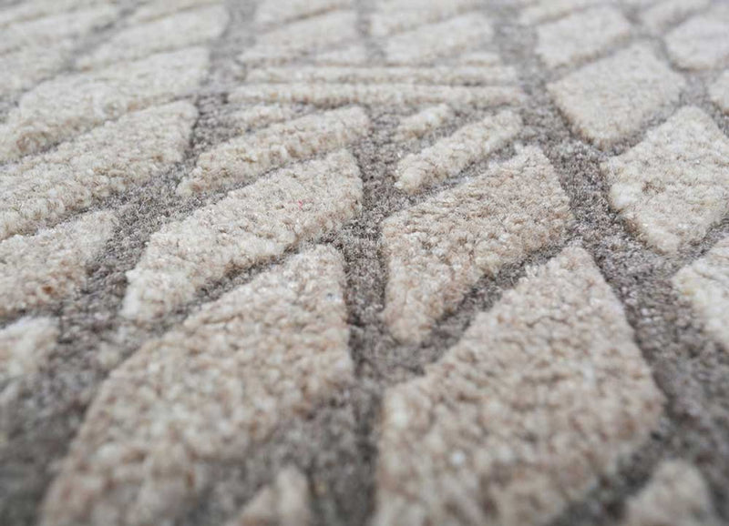 Dywan wełniany - 240 x 150 cm - ciemny beż