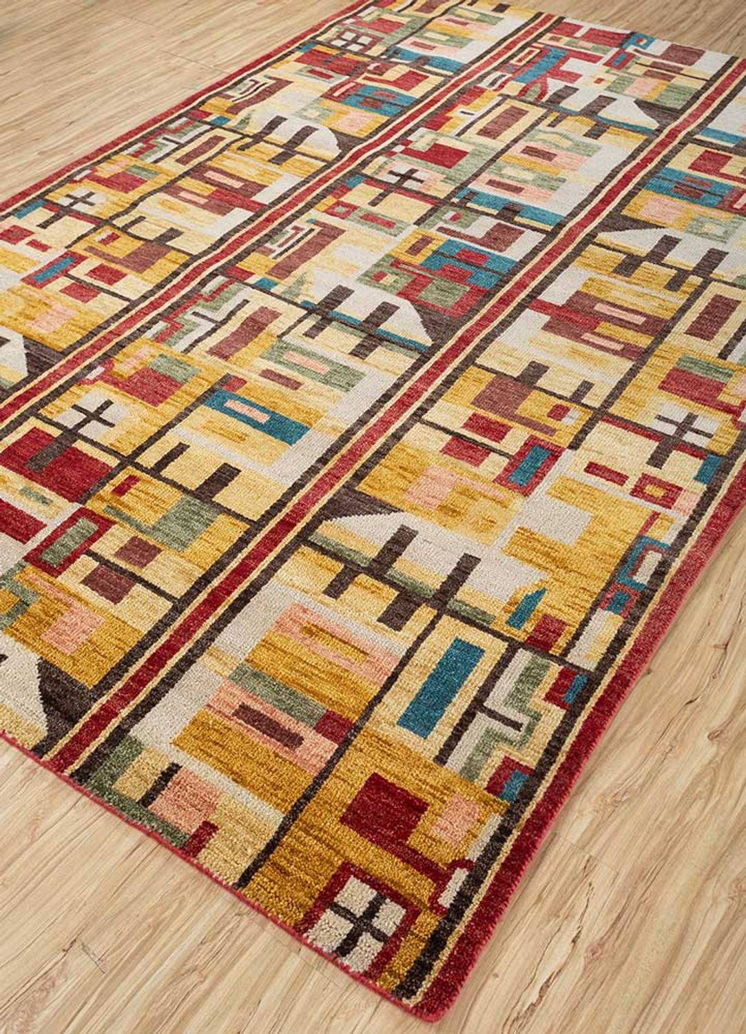 Dywan wełniany - 270 x 180 cm - pomarańczowy