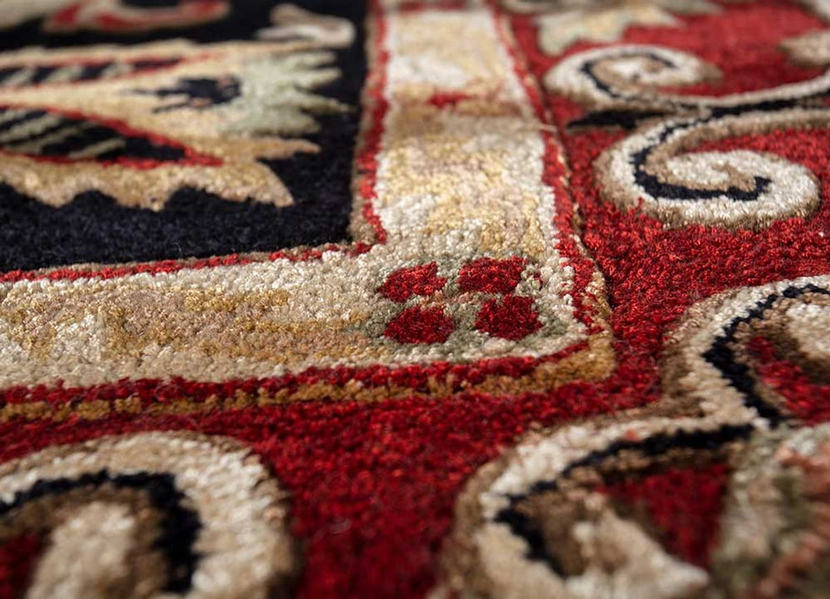 Dywan wełniany - 270 x 180 cm - ciemnoniebieski