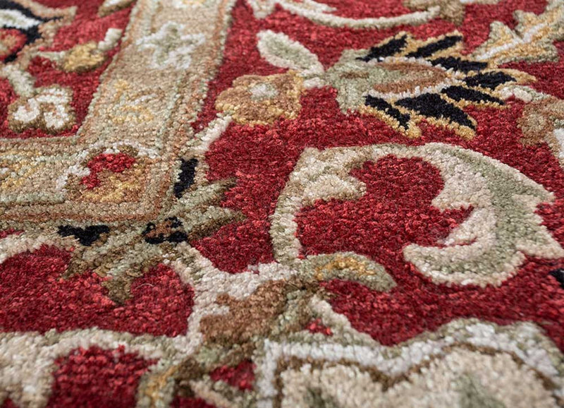 Dywan wełniany - 300 x 240 cm - czerwony