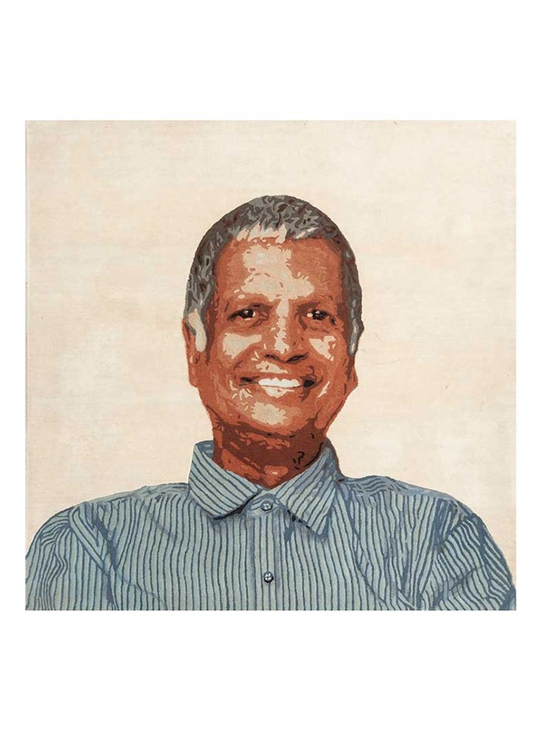 Dywan wełniany kwadratowy  - 185 x 185 cm - kremowy