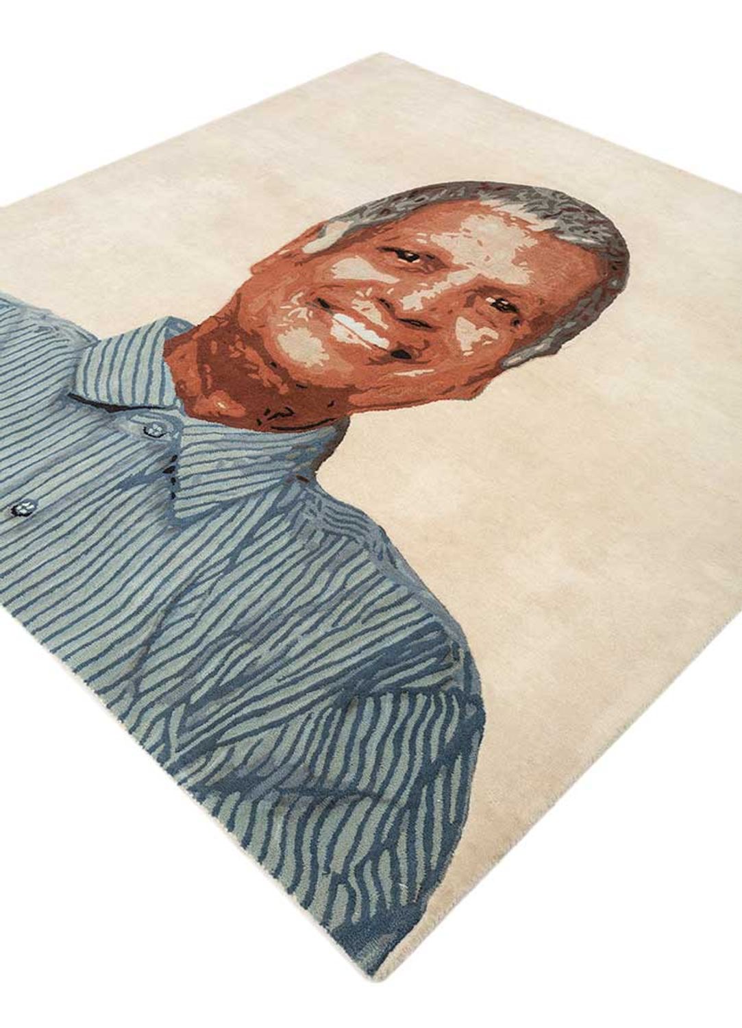 Dywan wełniany kwadratowy  - 185 x 185 cm - kremowy