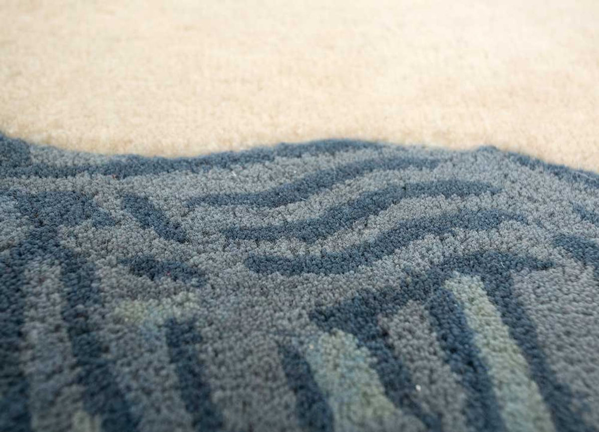 Dywan wełniany kwadratowy  - 185 x 185 cm - kremowy