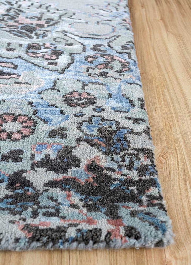 Dywan wełniany - 300 x 240 cm - jasnoniebieski