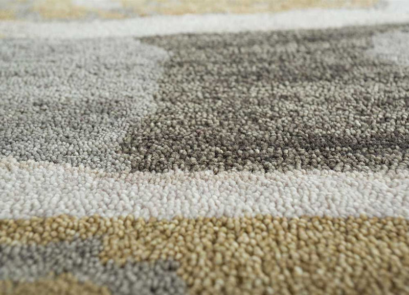 Dywan wełniany - 270 x 180 cm - złoto