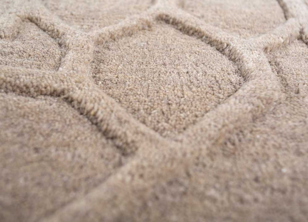 Dywan wełniany - 270 x 180 cm - ciemny beż