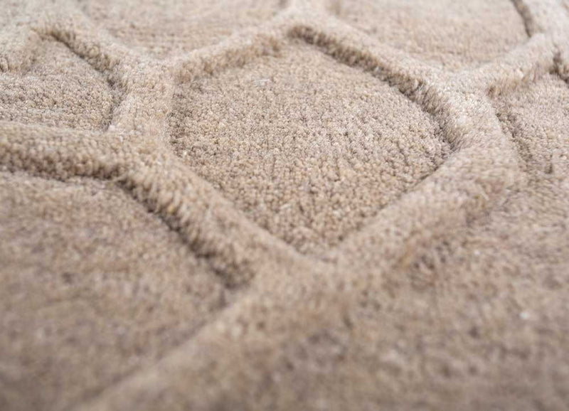 Dywan wełniany - 270 x 180 cm - ciemny beż