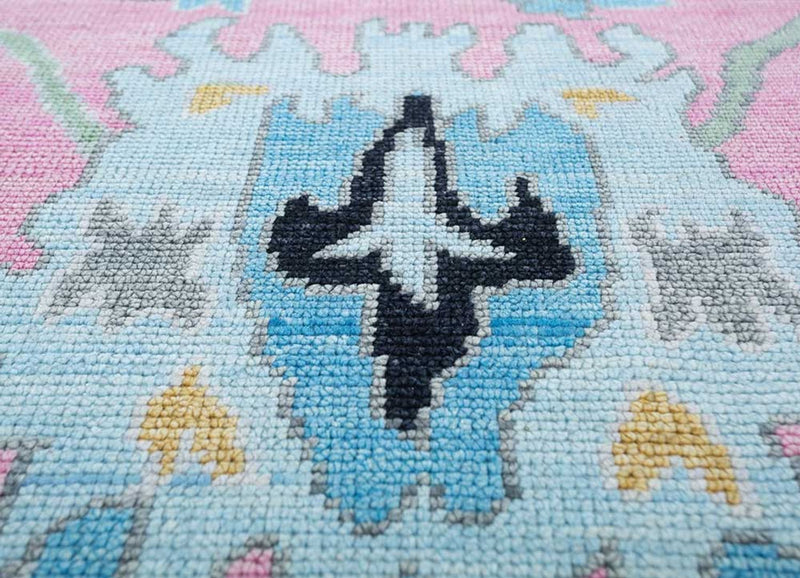 Dywan wełniany - 270 x 180 cm - różowy