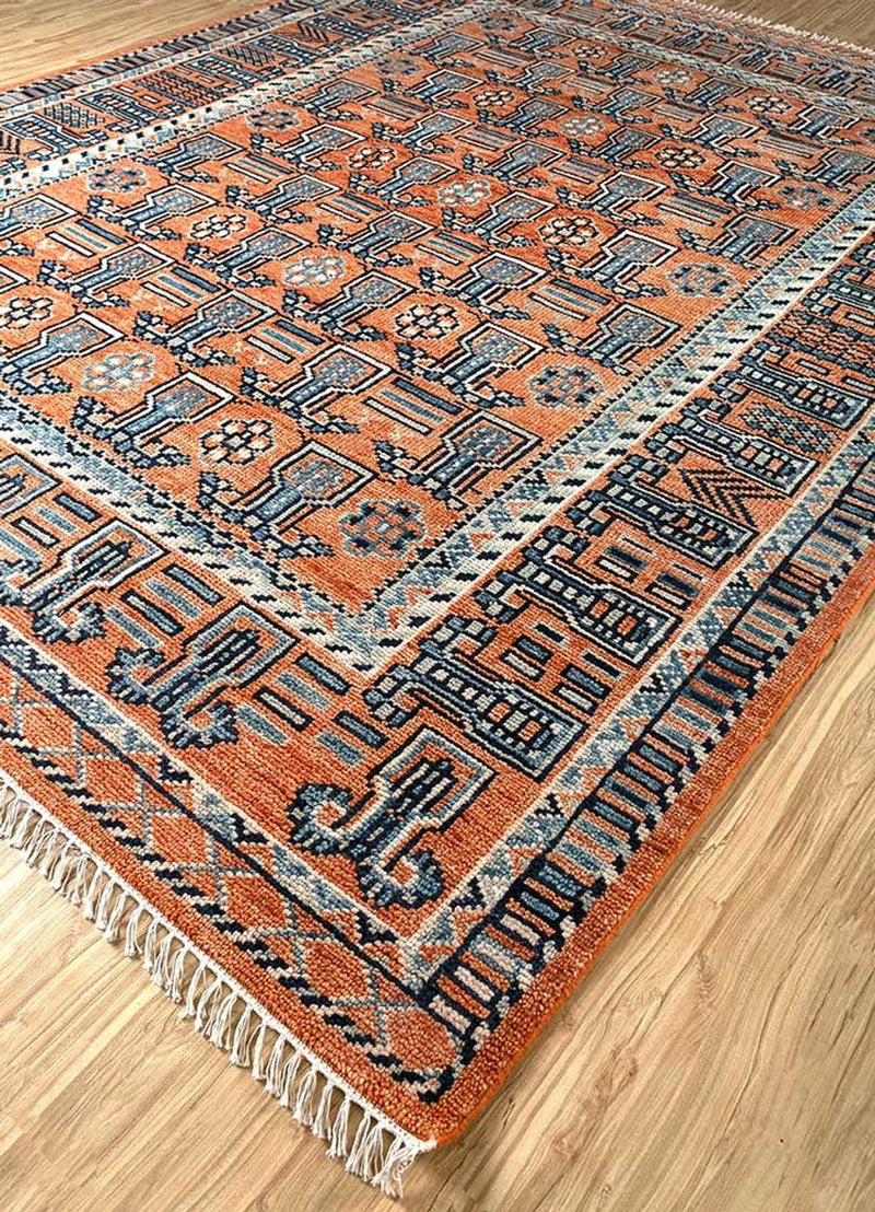 Dywan wełniany - 300 x 240 cm - jasna czerwień