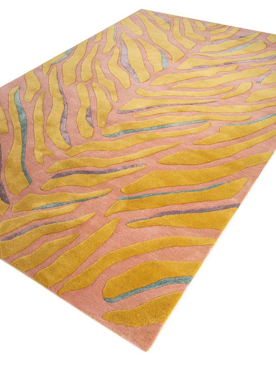 Dywan wełniany - 270 x 180 cm - złoto