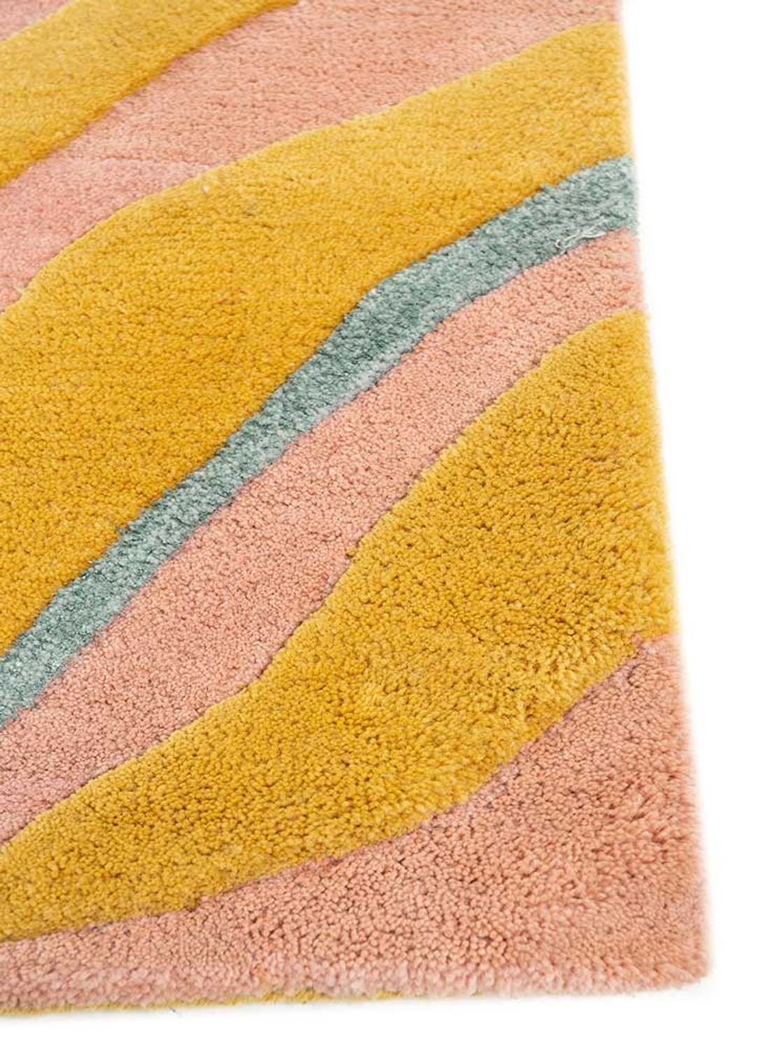 Dywan wełniany - 270 x 180 cm - złoto