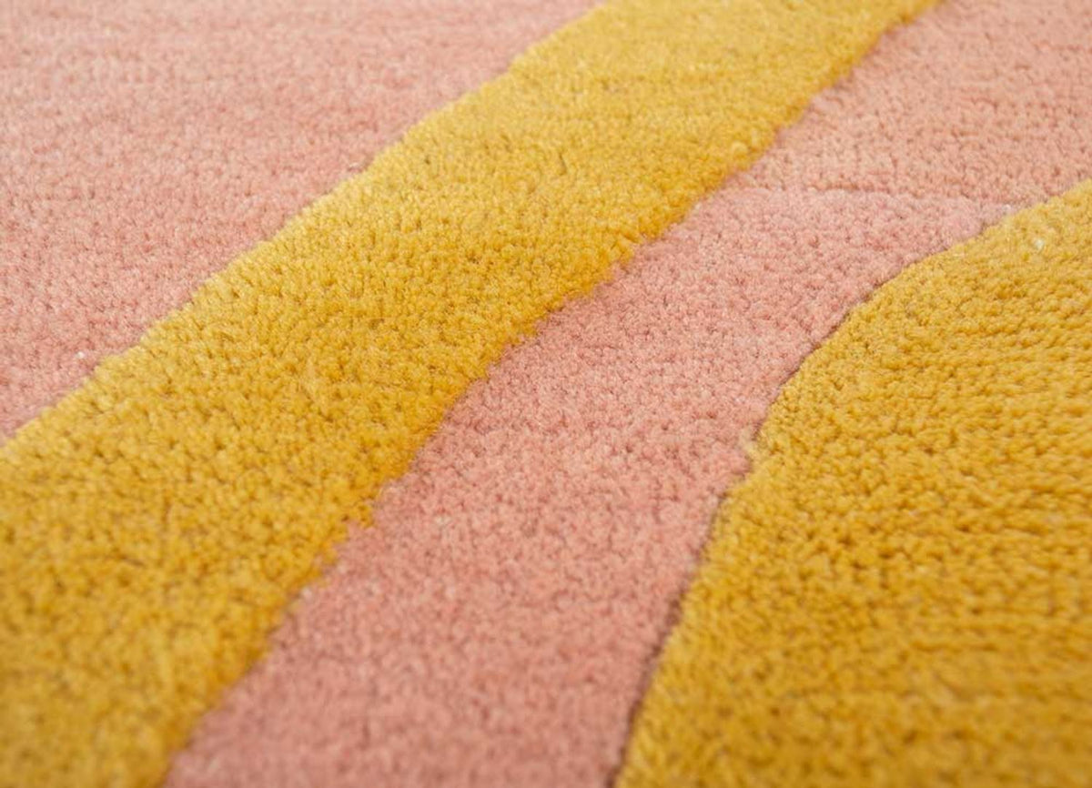 Dywan wełniany - 270 x 180 cm - złoto