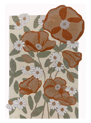 Dywan wełniany kształt specjalny  - 270 x 180 cm - wielokolorowy