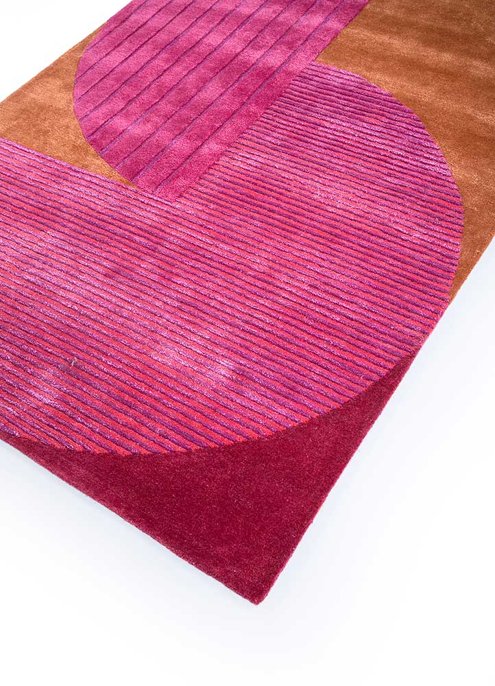 Dywan wełniany kształt specjalny  - 270 x 180 cm - różowy
